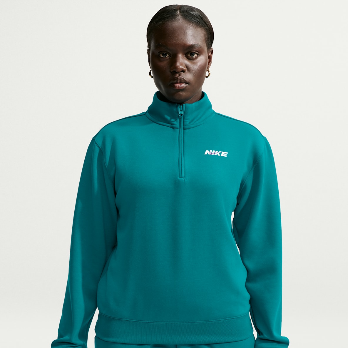 Nike Studio Fleece Sport Women's Dri-FIT 1/4-Zip Top