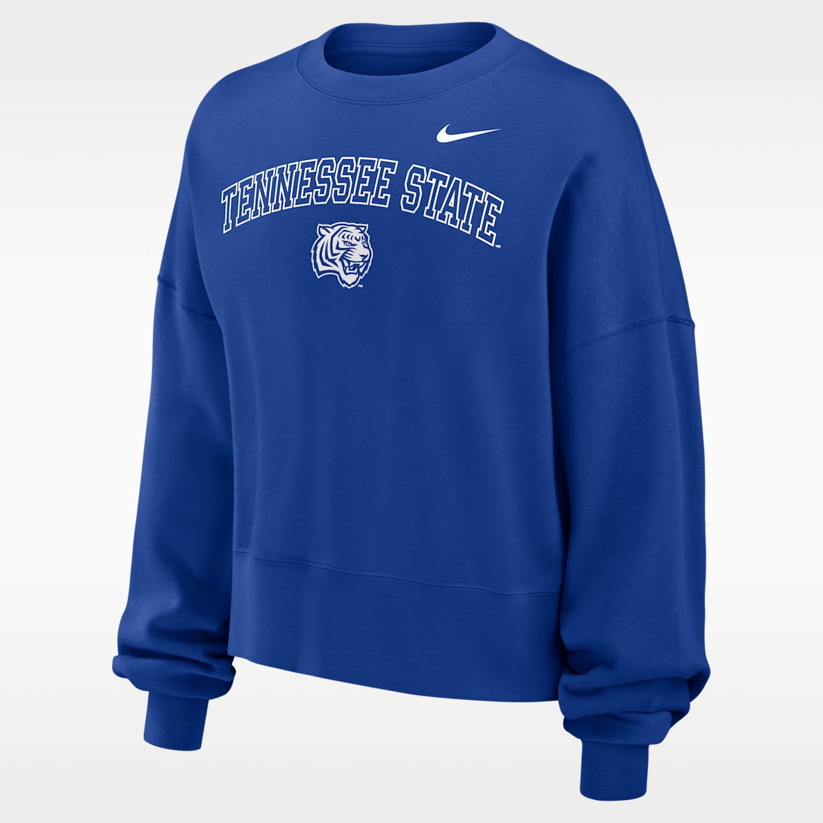 Nike College (Tennessee State University) Sudadera de cuello redondo para mujer Phoenix Fleece