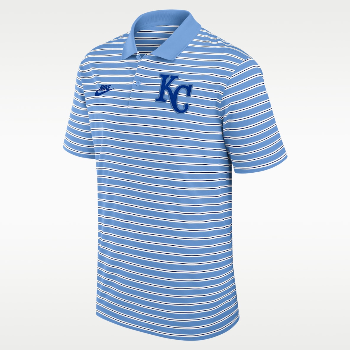 Kansas City Royals Cooperstown Striped Victory Men's Nike Dri-FIT MLB Polo