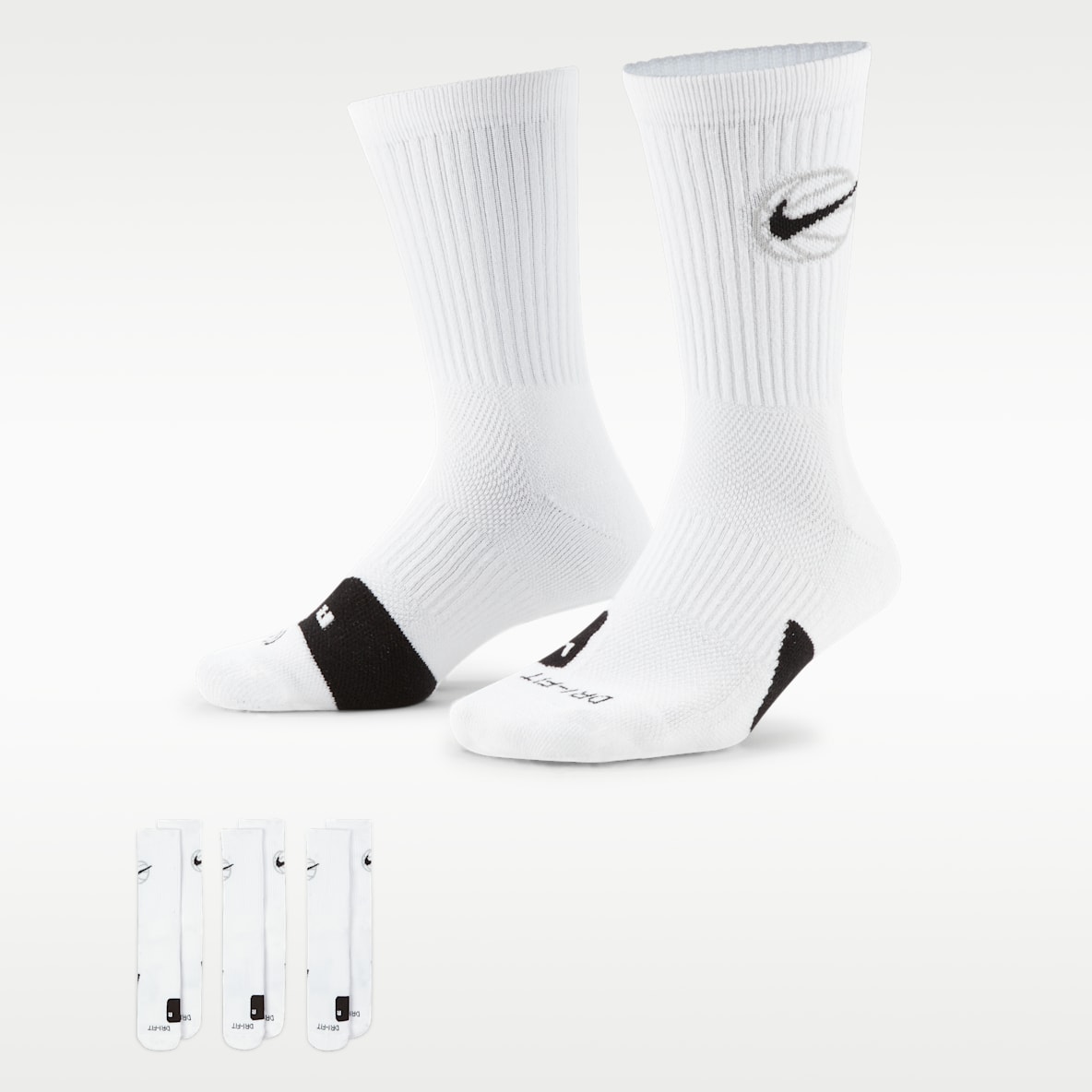 Nike Everyday Crew Basketballstrømper (3 par)