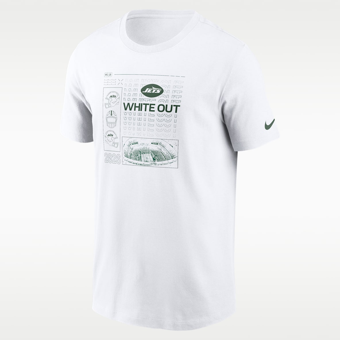 New York Jets White Out Men's Nike NFL T-Shirt