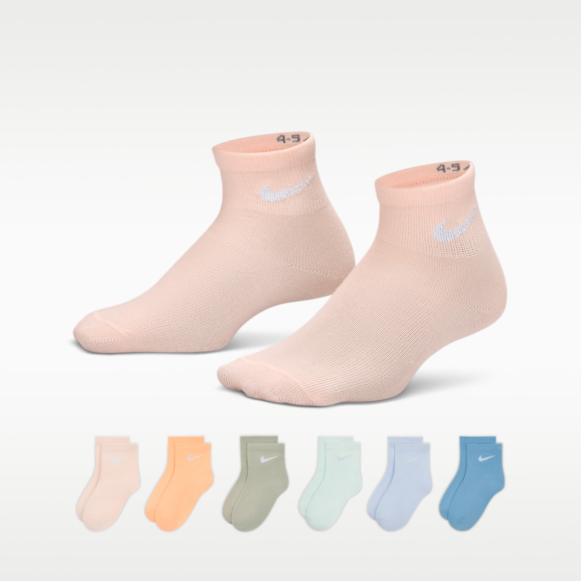 Nike Kids' Metallic Swoosh No-Show Socks (6 Pairs)