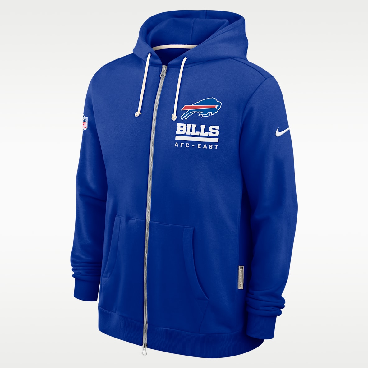 Buffalo Bills Utility Player Sideline Sudadera con gorro Nike Dri-FIT de la NFL de cierre completo para hombre