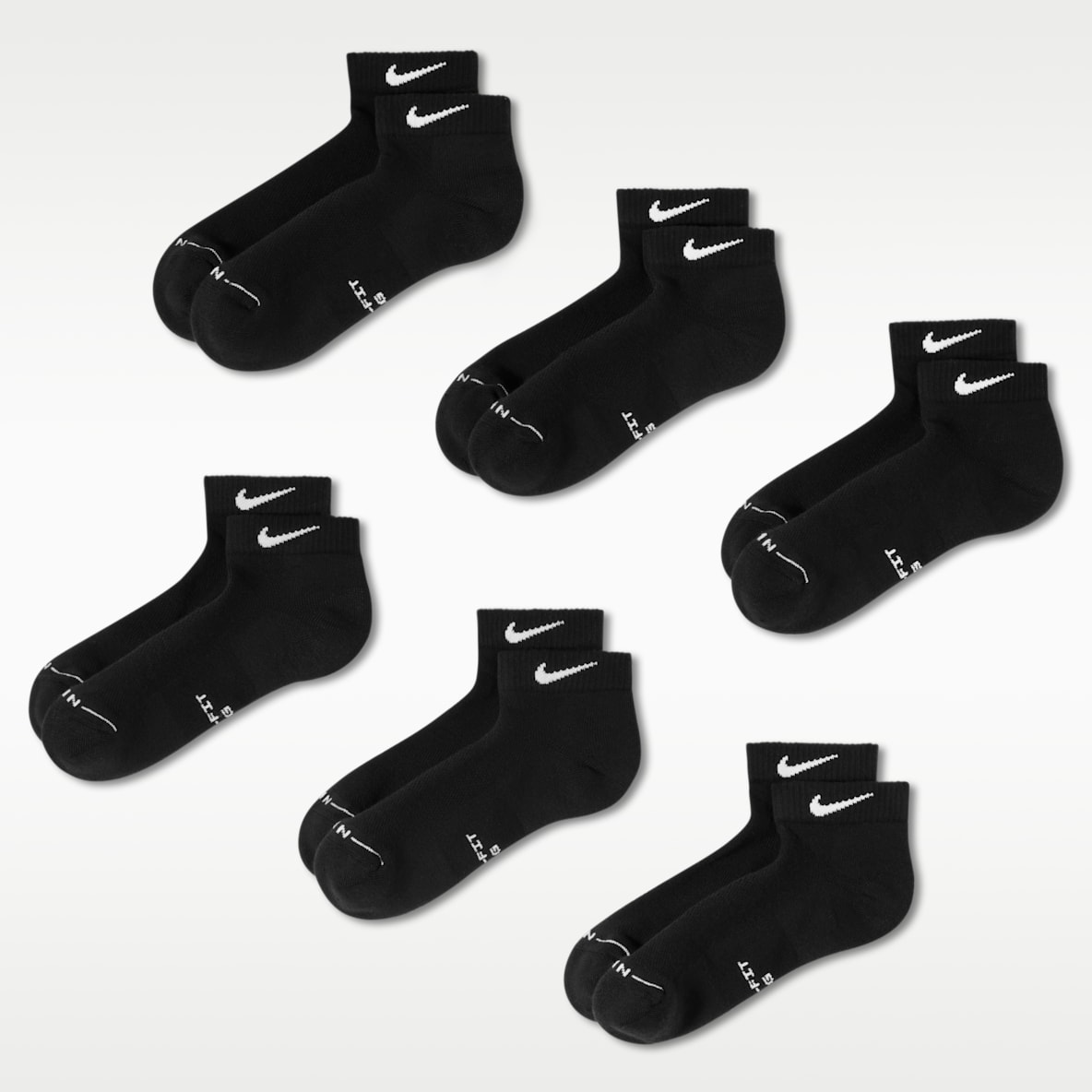 Nike Everyday Elevated Calcetines bajos (6 pares)