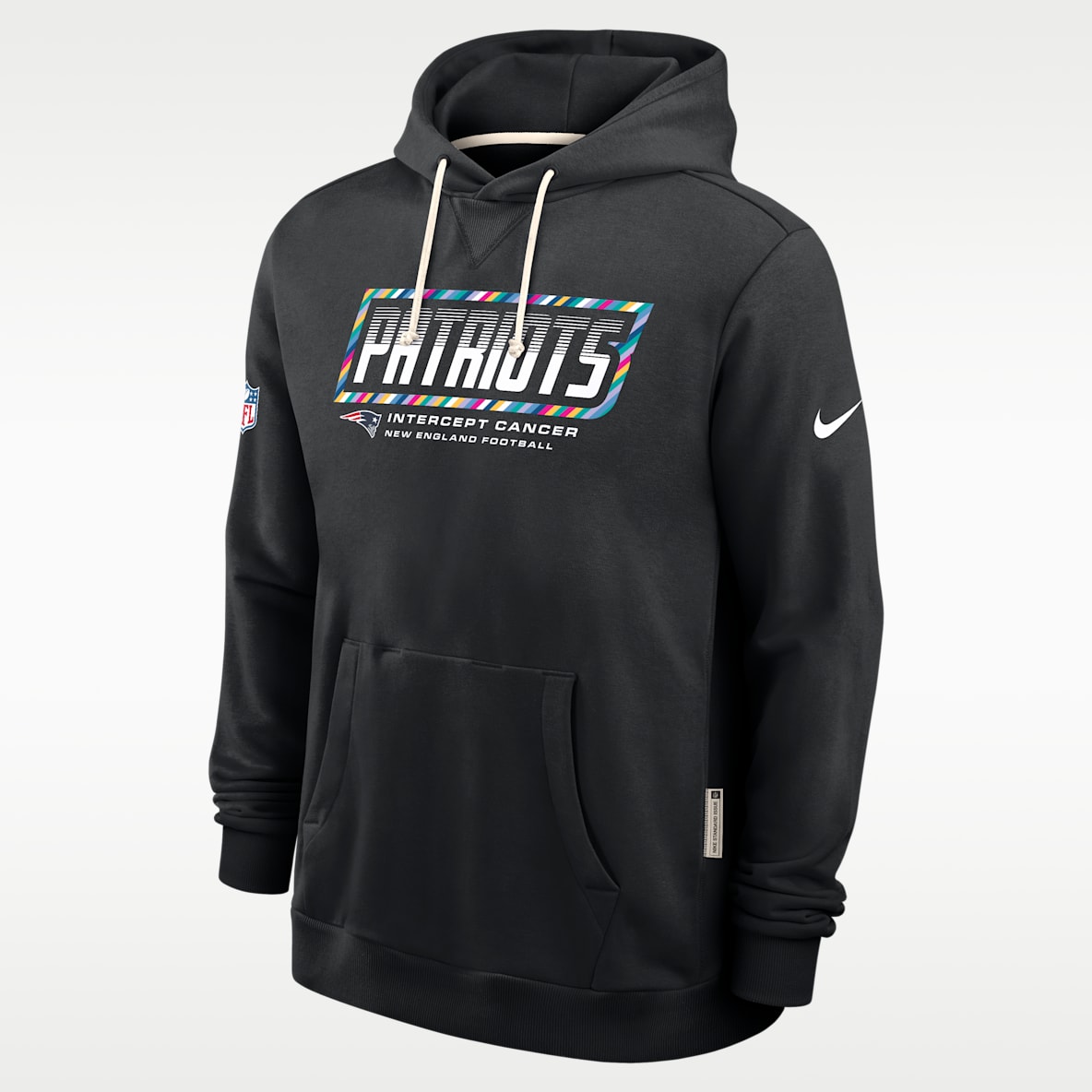 New England Patriots Crucial Catch Sideline Standard Issue Sudadera con gorro sin cierre Nike Dri-FIT de la NFL para hombre