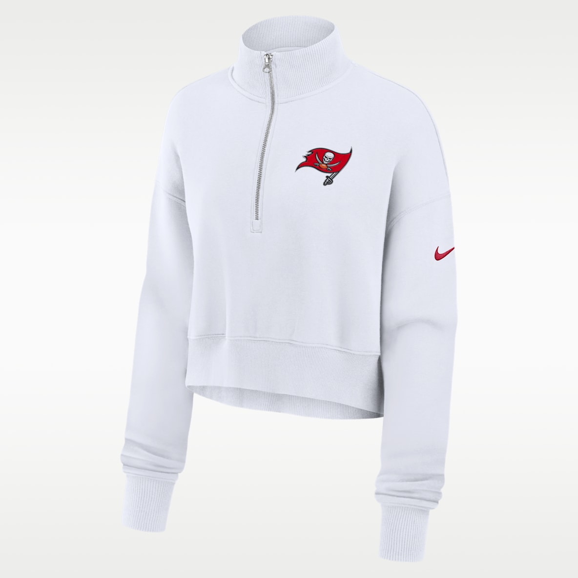 Tampa Bay Buccaneers Primetime Phoenix Women's Nike NFL Oversized Cropped 1/4-Zip Crew
