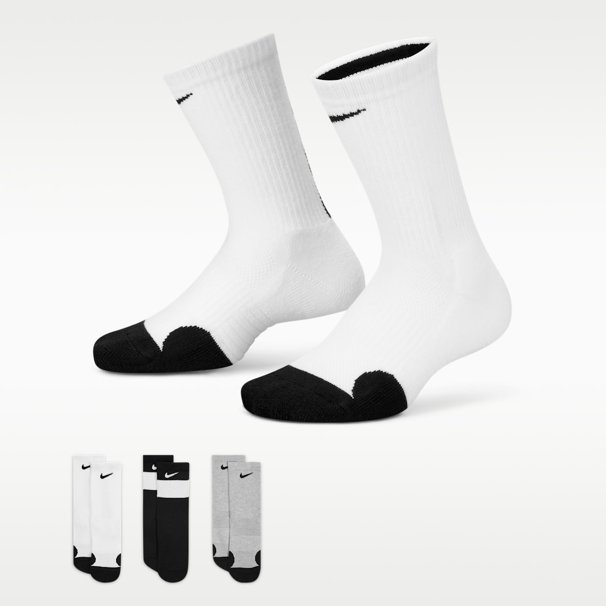 Nike Elite Crew Socks (3 Pairs) Little Kids' Socks
