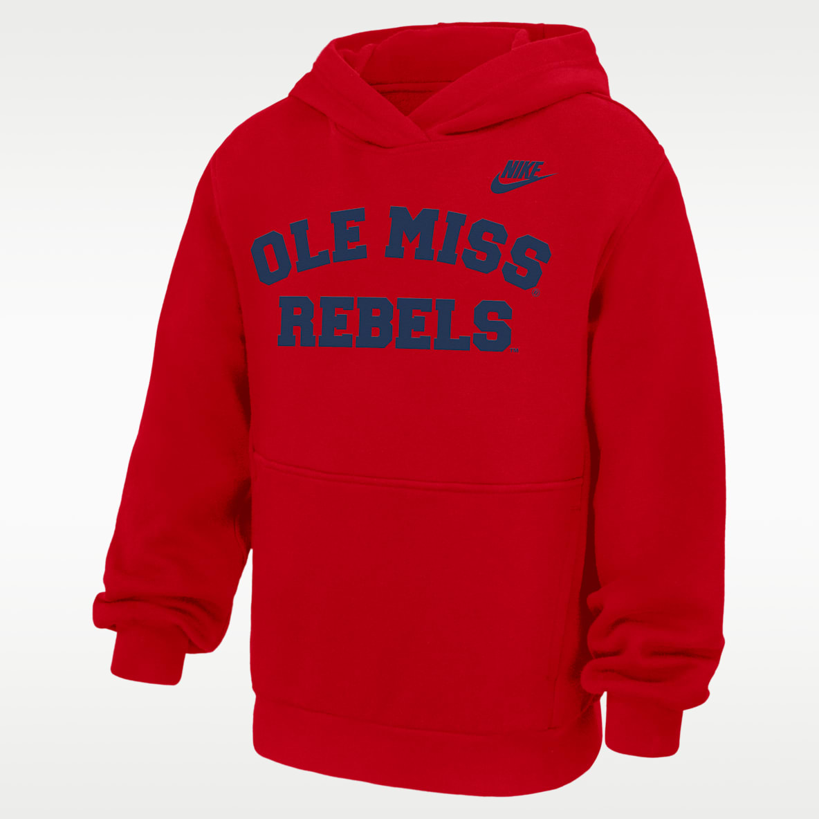 Ole Miss Rebels Club Big Kids' Nike Pullover Fleece Hoodie