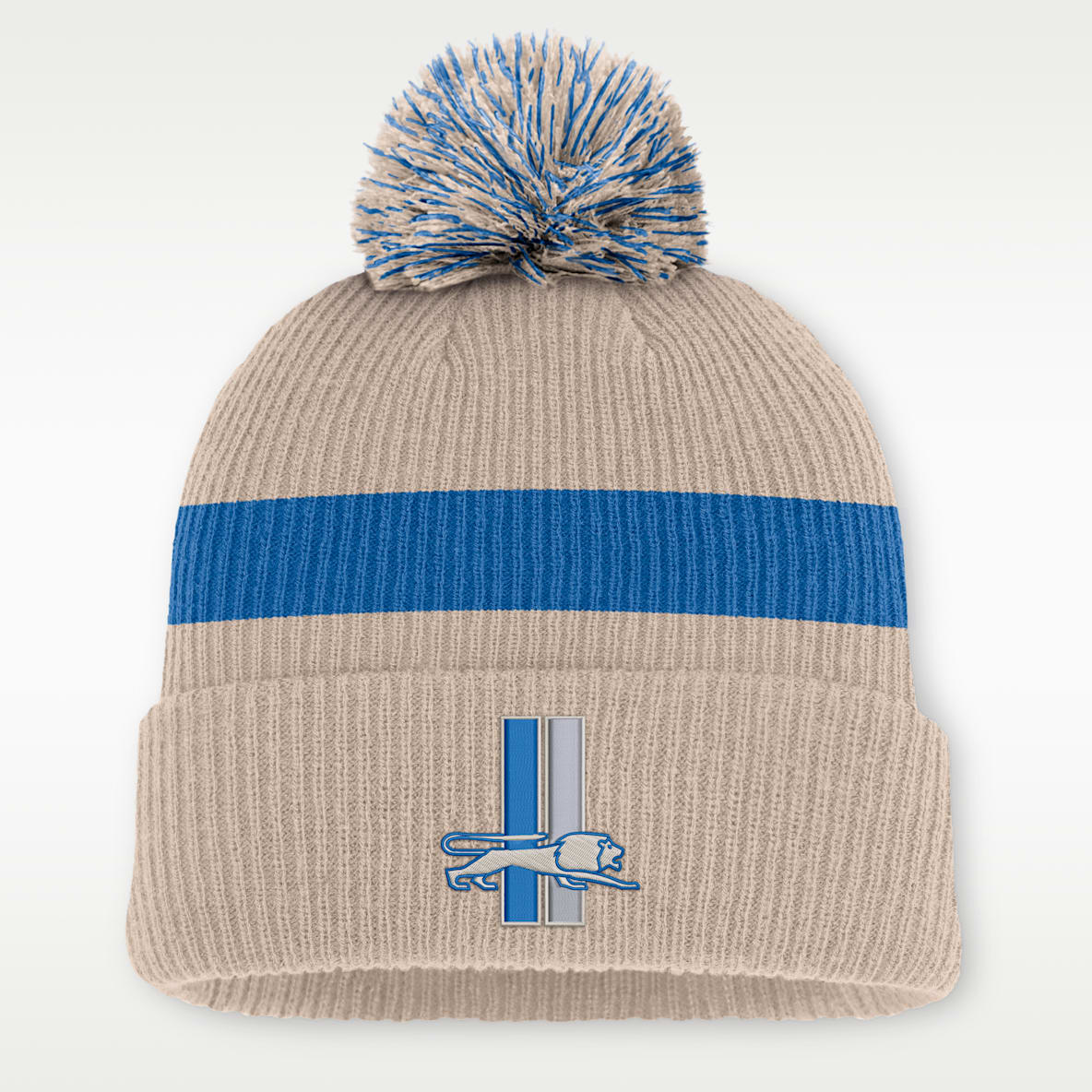 Detroit Lions Rewind Peak Men's Nike NFL Cuffed Pom Beanie