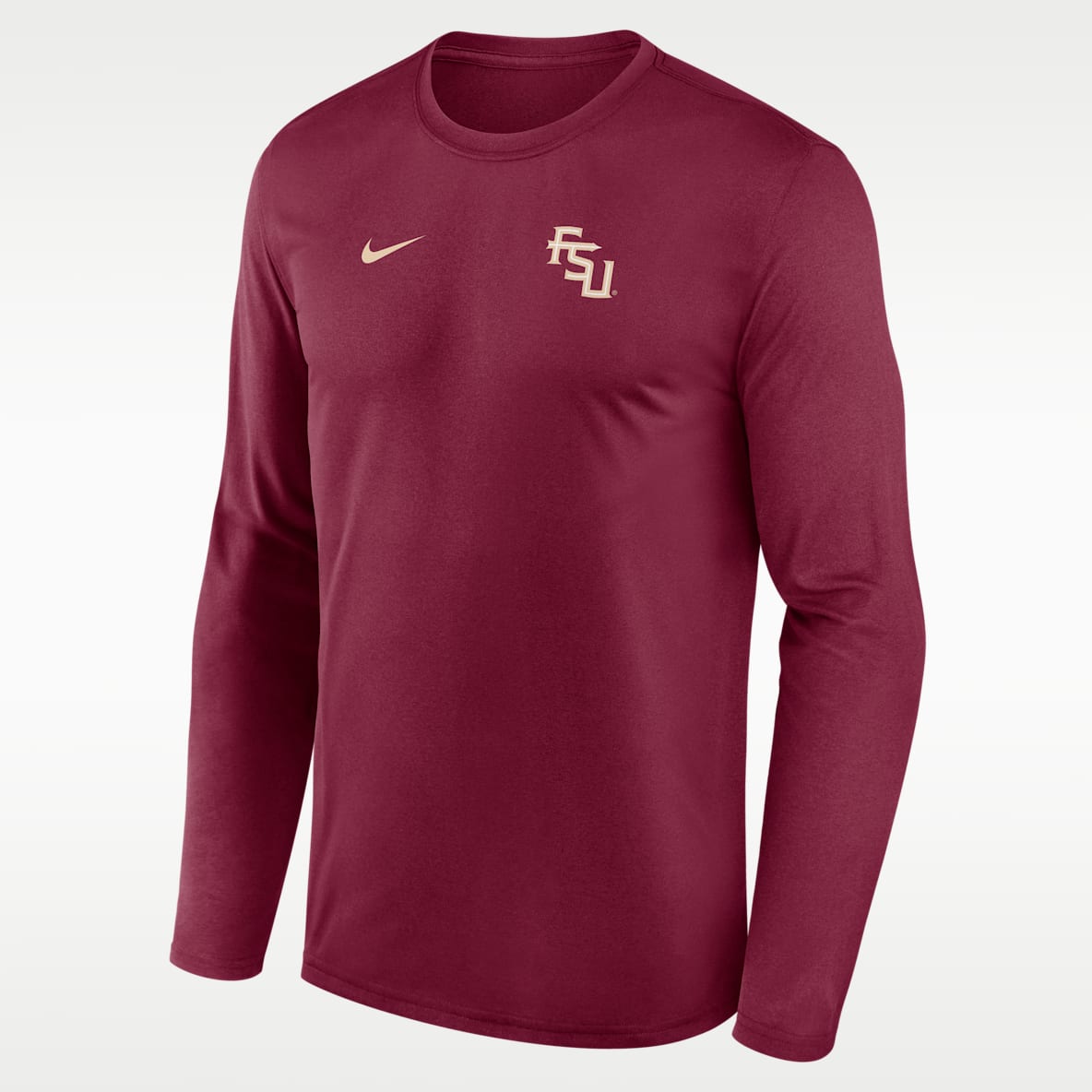 Florida State Sideline Legend Small Logo Men's Nike Dri-FIT College Long-Sleeve T-Shirt