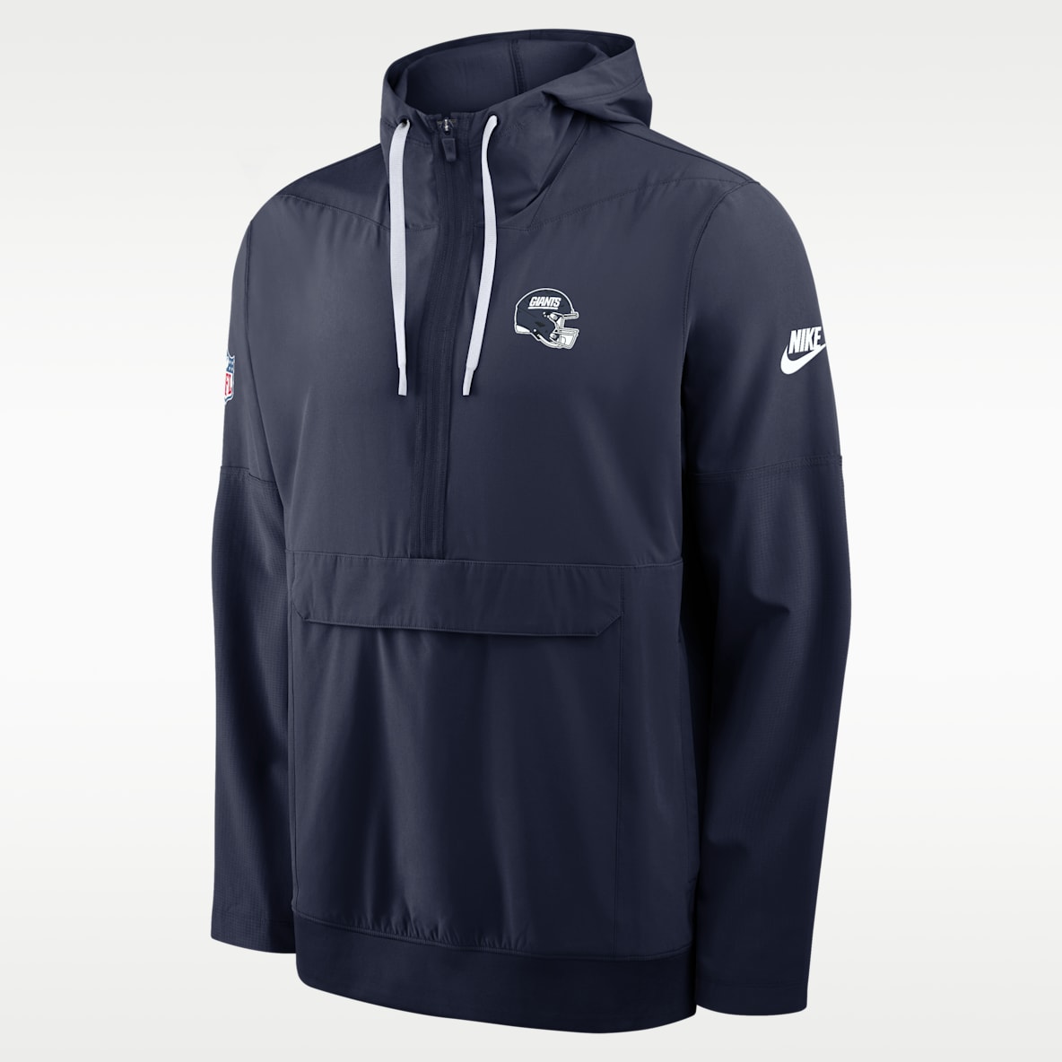 New York Giants Alt Anorak Chamarra Nike de la NFL de medio cierre con gorro para hombre
