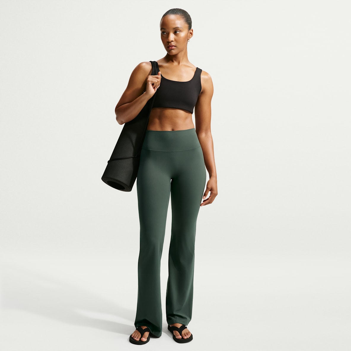 Nike Zenvy Women's High-Waisted Flared Leggings with No Front Seam