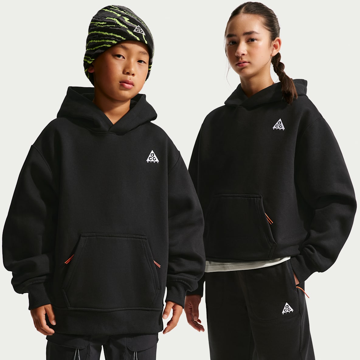 Nike ACG Sudadera con gorro holgada de tejido Fleece para niños talla grande