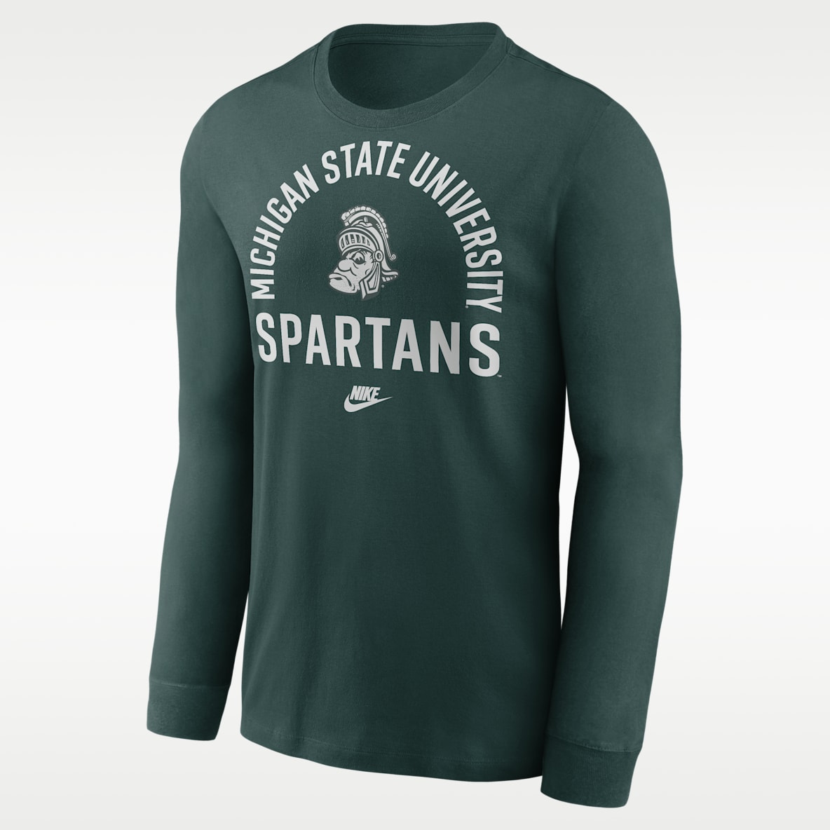 Michigan State Legacy Arched Logo Men's Nike College Long-Sleeve T-Shirt