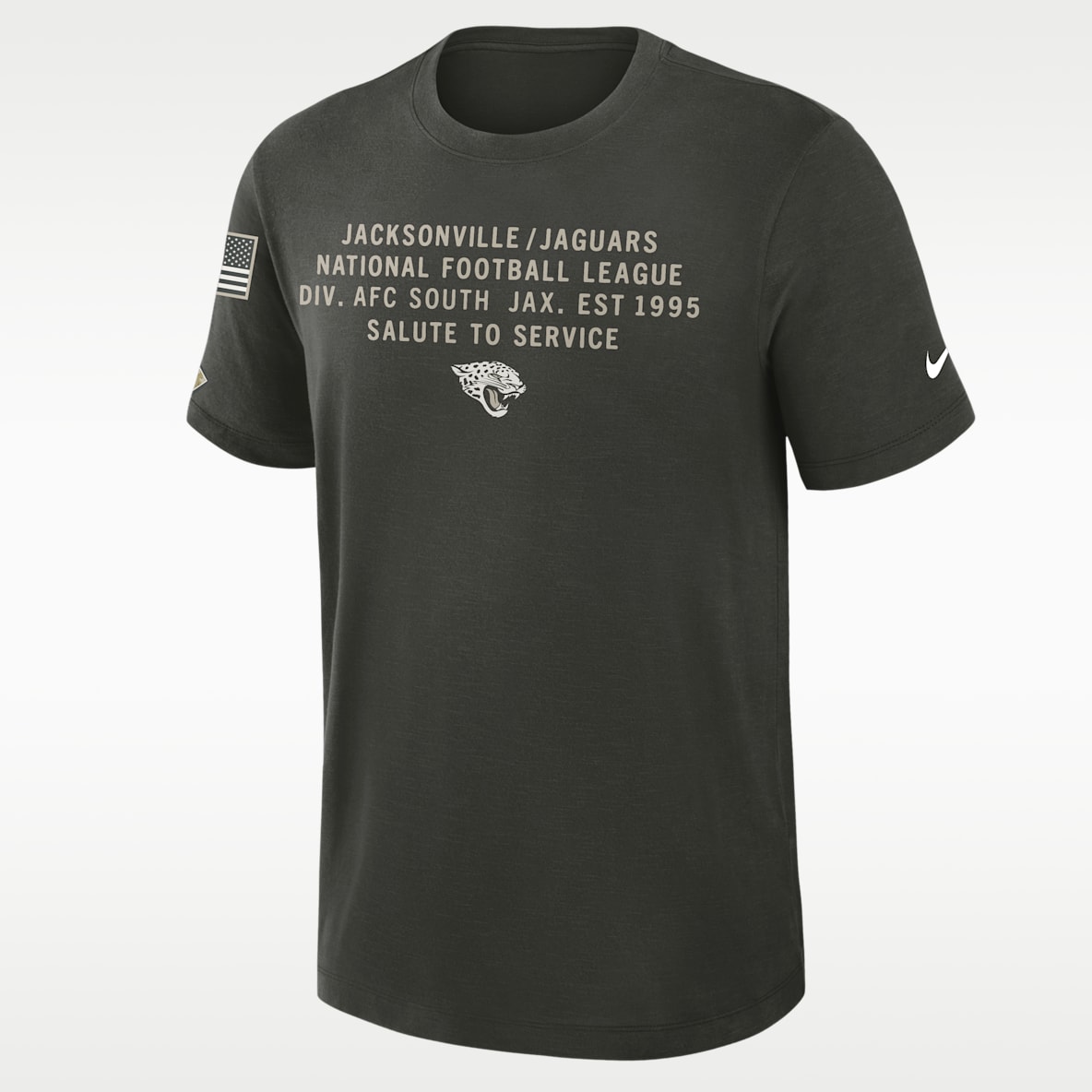 Jacksonville Jaguars Salute to Service Slub Men's Nike Dri-FIT NFL T-Shirt