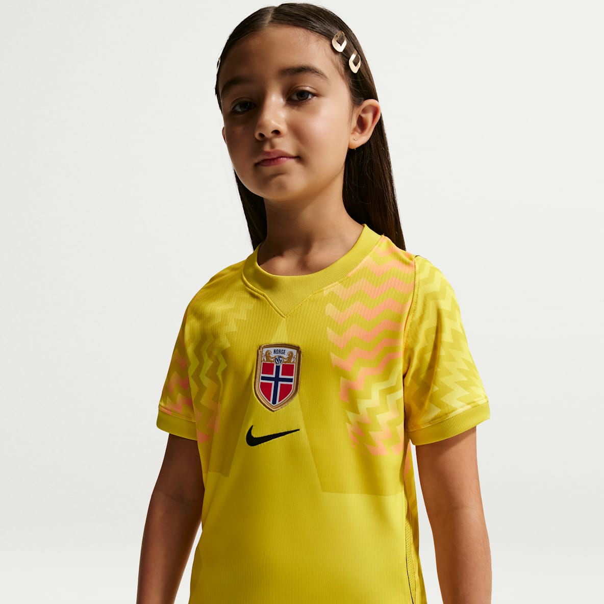 Norwegen 2026 Stadion Goalkeeper Nike Dri-FIT kurzärmliges Replika-Fußballtrikot (ältere Kinder)
