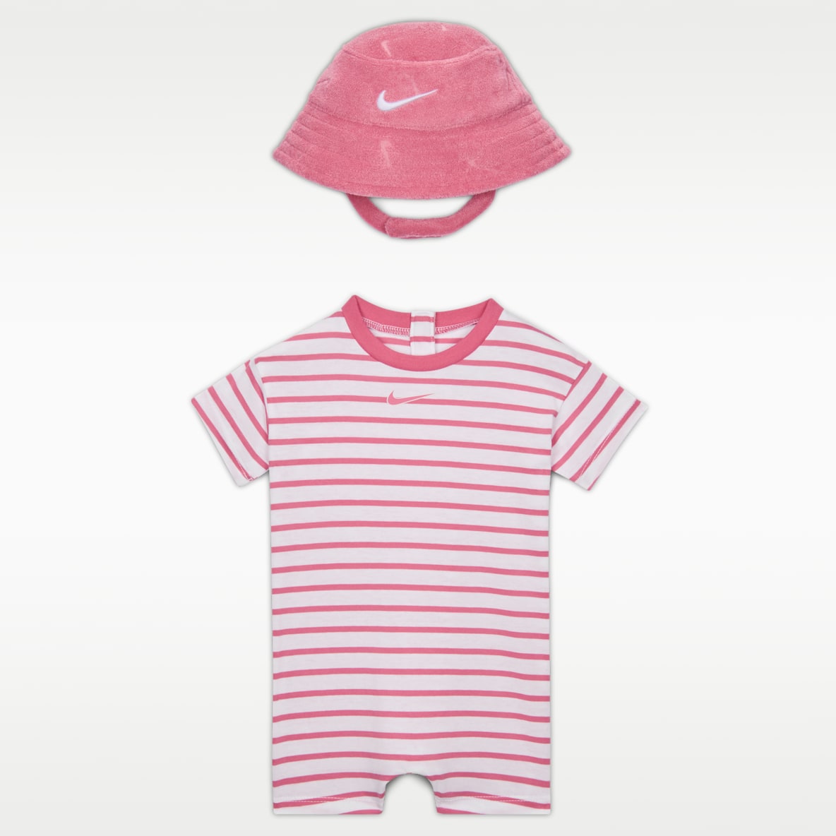 Nike Baby Short Sleeve Romper with Bucket Hat