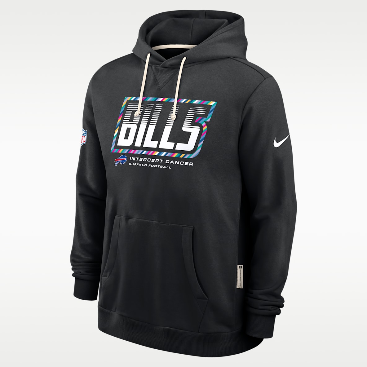 Buffalo Bills Crucial Catch Sideline Standard Issue Sudadera con gorro sin cierre Nike Dri-FIT de la NFL para hombre