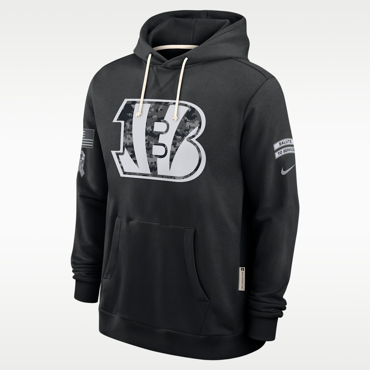 Cincinnati Bengals Salute to Service Sideline Sudadera con gorro sin cierre Nike Dri-FIT de la NFL para hombre