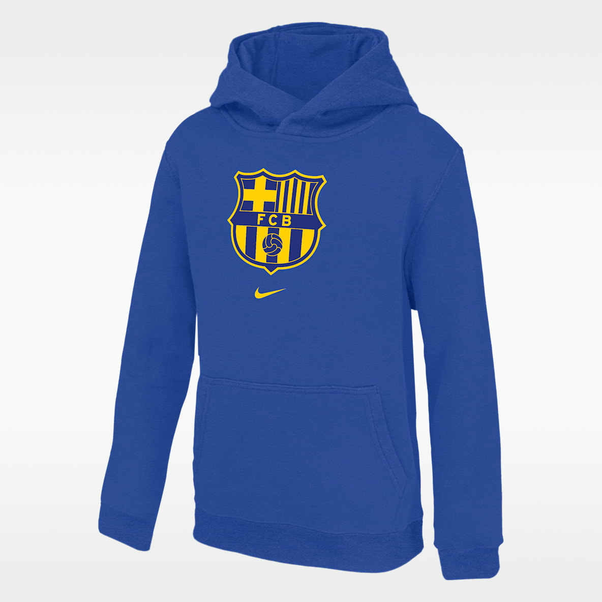 FC Barcelona Club Big Kids' Nike Soccer Fleece Pullover Hoodie