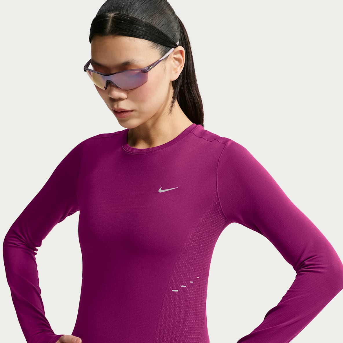 Nike Swift Playera de correr de manga larga Dri-FIT sin costuras para mujer