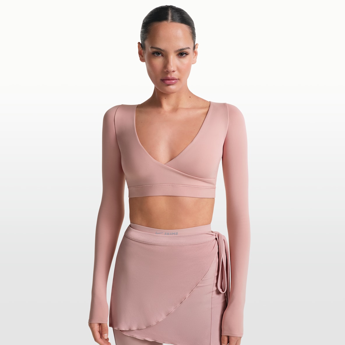 NikeSKIMS Matte Women's Long-Sleeve Wrap Top