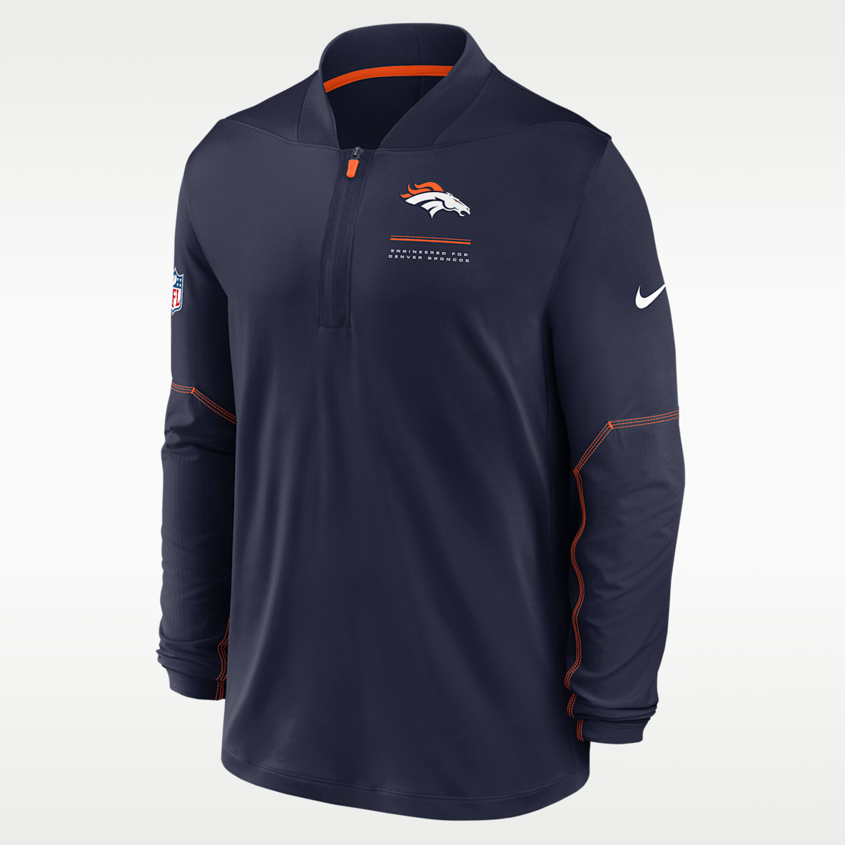 Denver Broncos Sideline Playera Nike Dri-FIT de la NFL de medio cierre para hombre