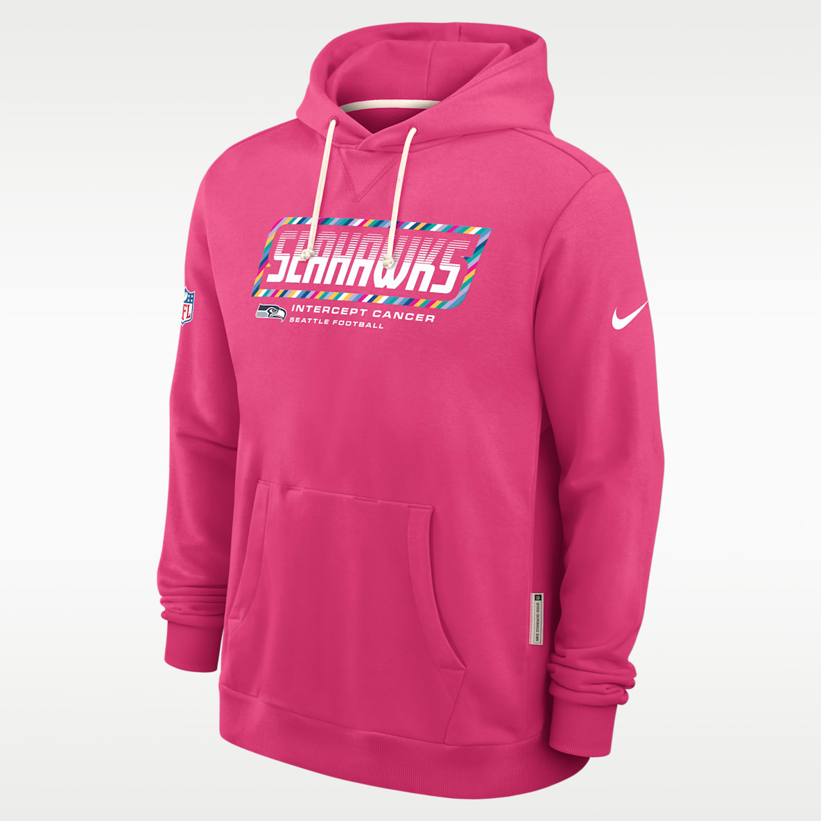 Seattle Seahawks Crucial Catch Sideline Standard Issue Men's Nike Dri-FIT NFL Pullover Hoodie