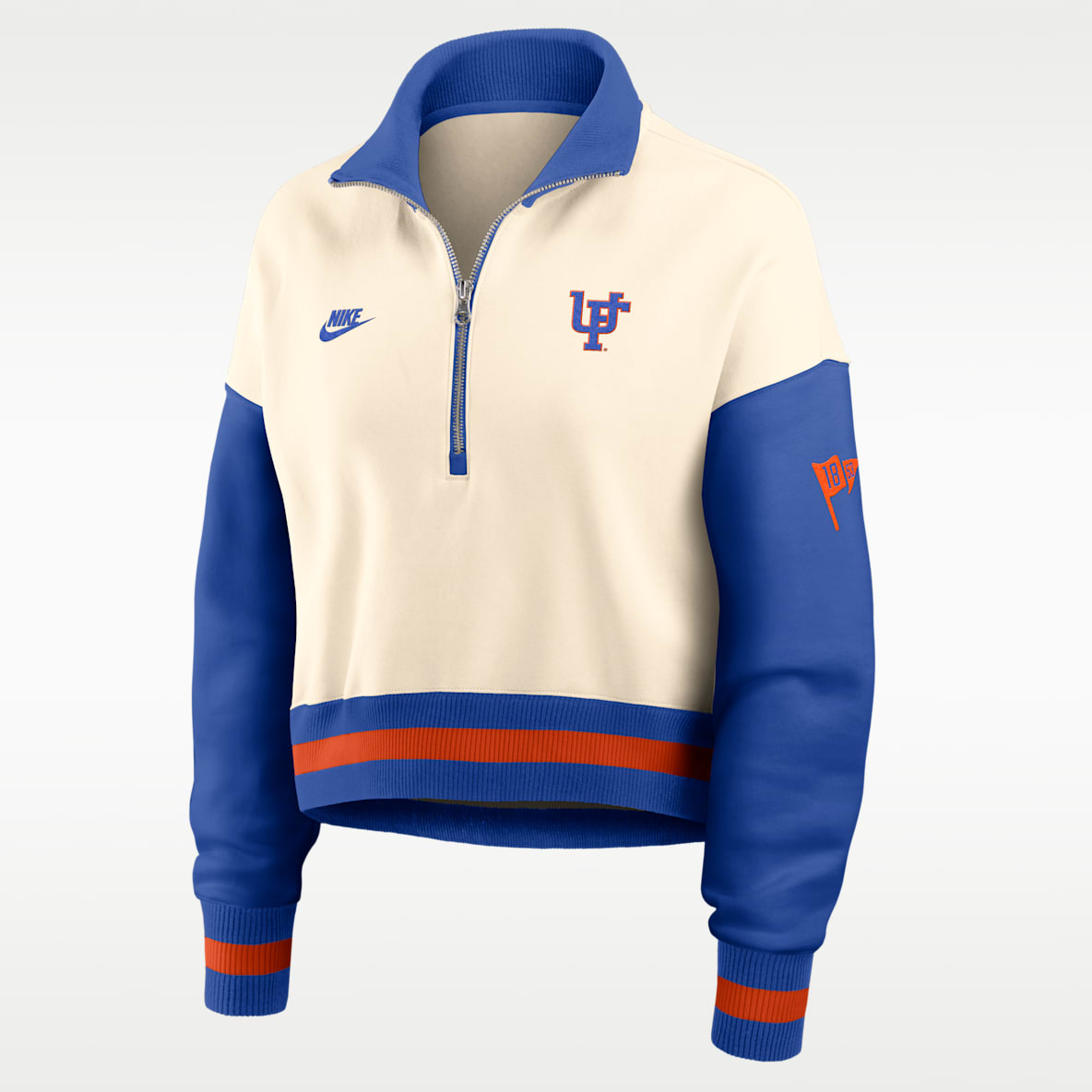 Florida Legacy Women's Nike College Cropped Oversized 1/4-Zip Crew