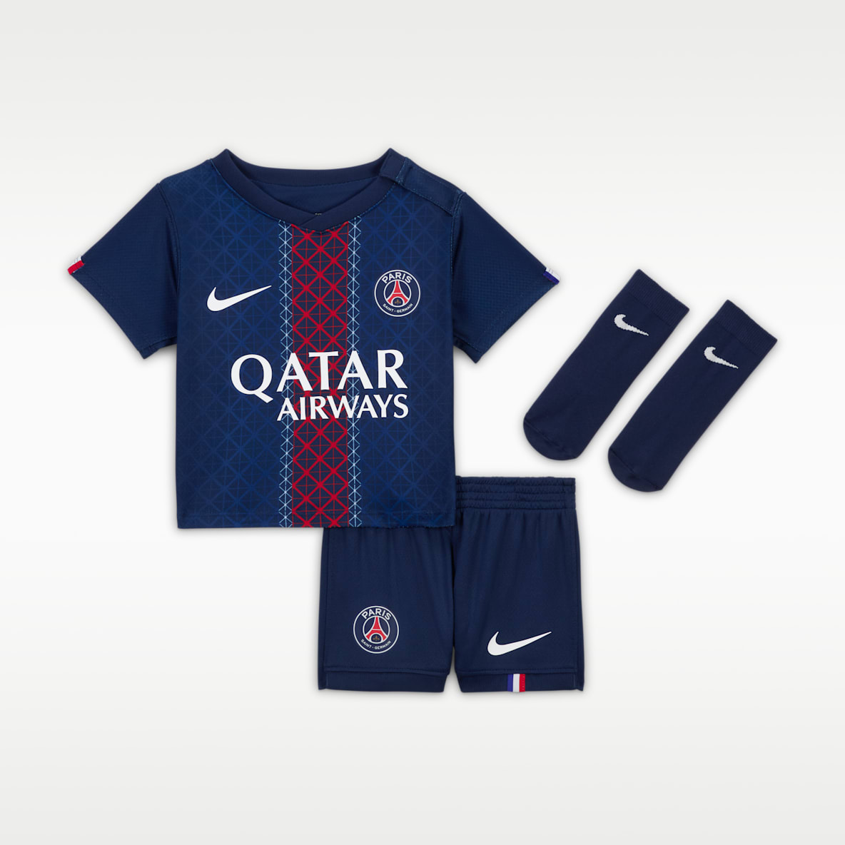 Paris Saint-Germain 2025/26 Stadium hazai Nike Soccer háromrészes replikaszett babáknak és totyogóknak