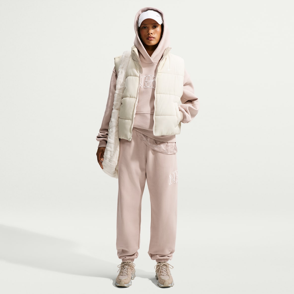 Nike Studio Fleece Medium Weight Women's Oversized Cuffed Logo Trousers