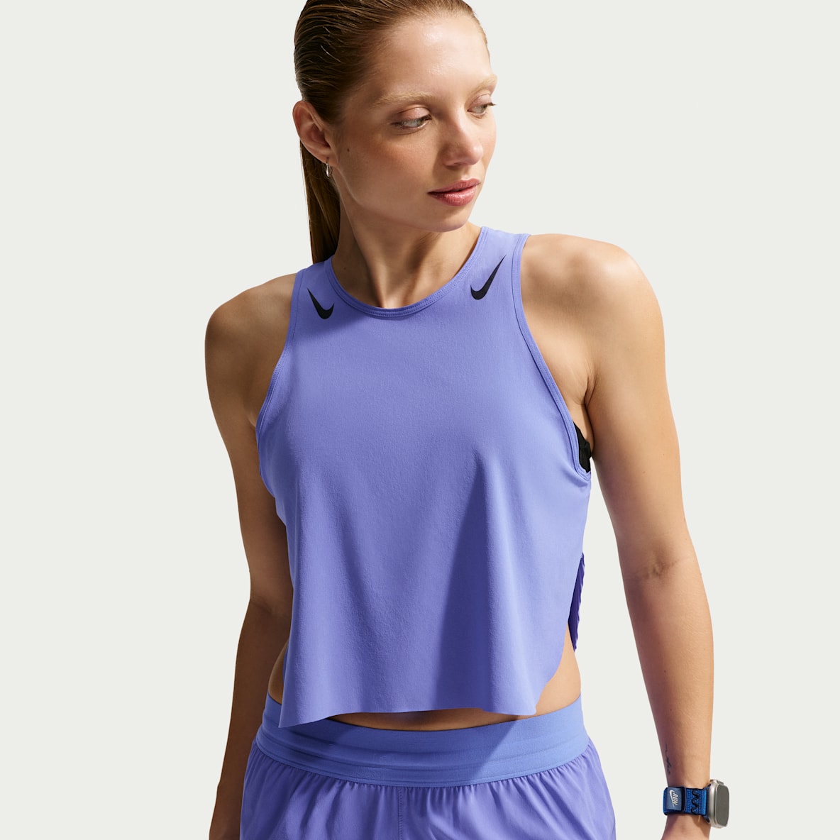 Nike AeroSwift Camiseta de tirantes de correr Dri-FIT ADV cropped para mujer