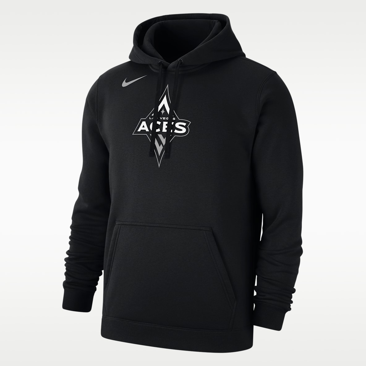 Las Vegas Aces Club Sudadera con gorro sin cierre Nike de tejido fleece de la WNBA para hombre
