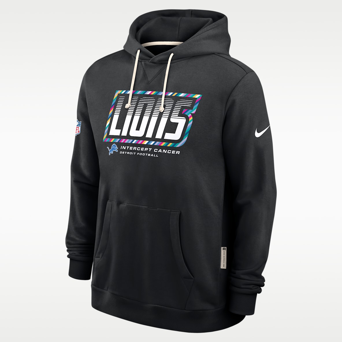 Detroit Lions Crucial Catch Sideline Standard Issue Men's Nike Dri-FIT NFL Pullover Hoodie