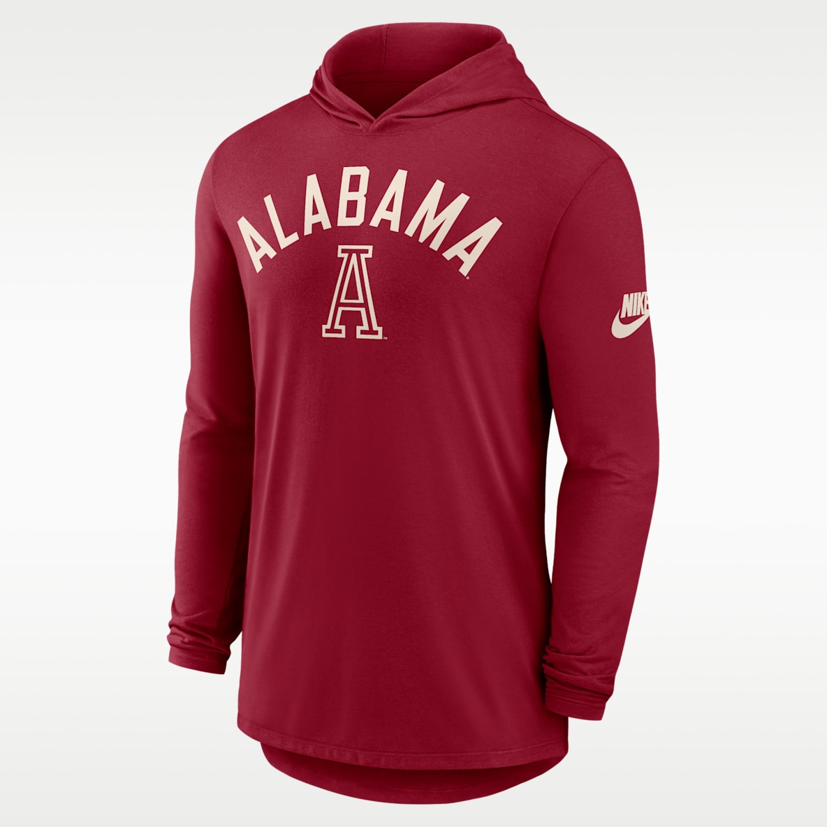 Alabama Legacy Arch Men's Nike Dri-FIT College Long-Sleeve Hooded T-Shirt