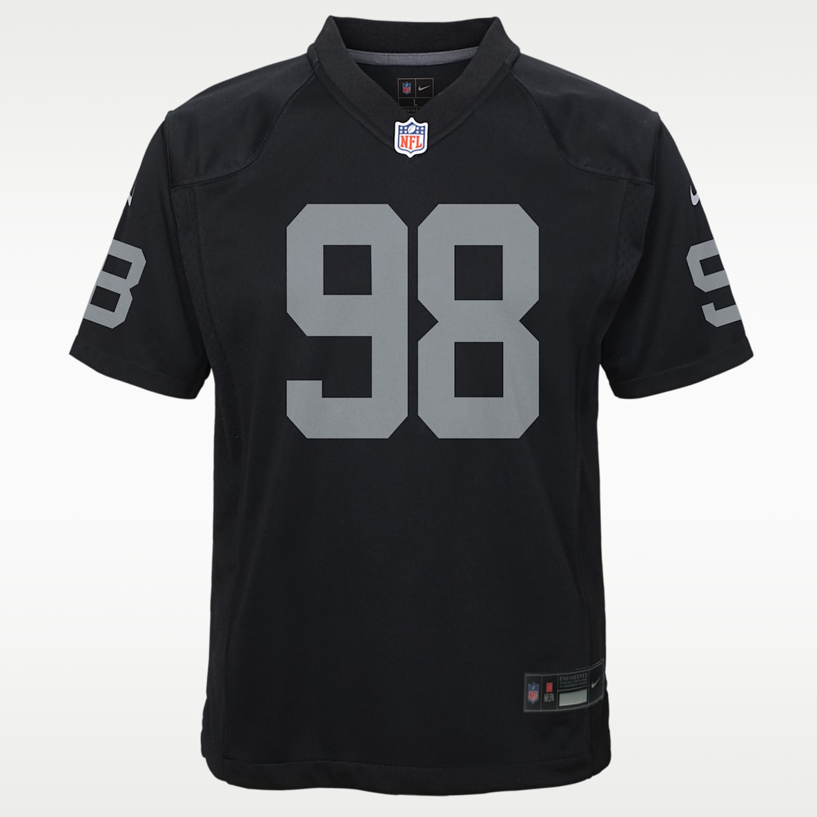 Maxx Crosby Las Vegas Raiders 2024 Jersey Nike de la NFL Game para niños talla grande