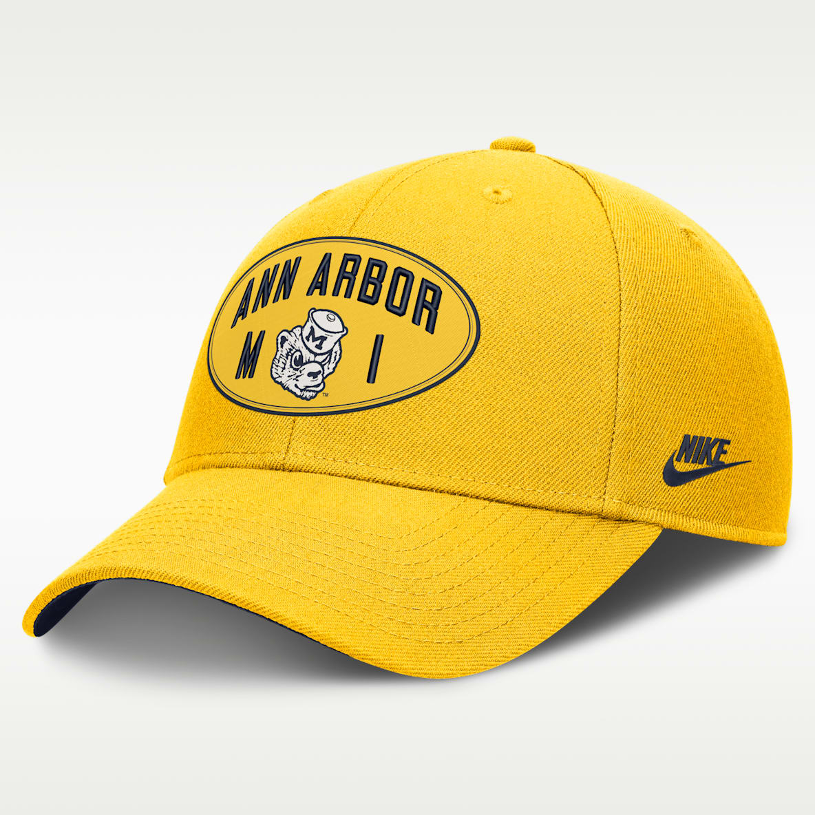 Michigan Legacy Letter & Location Rise Men's Nike Dri-FIT College A-Frame Adjustable Hat