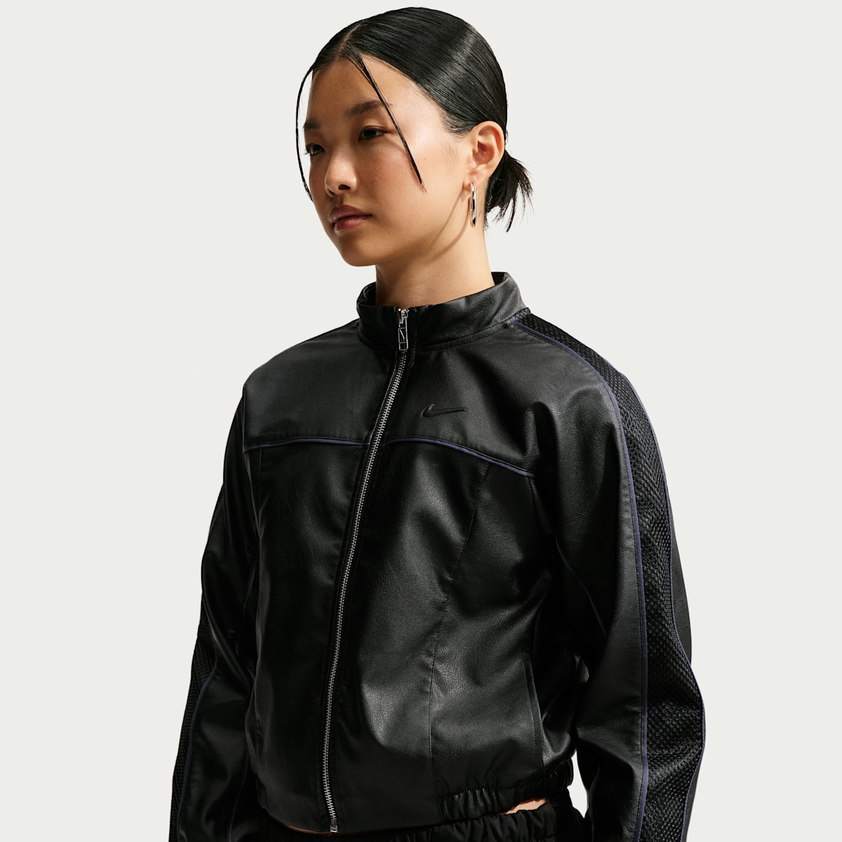 Nike Sportswear Women's Faux-Leather Tracksuit Jacket