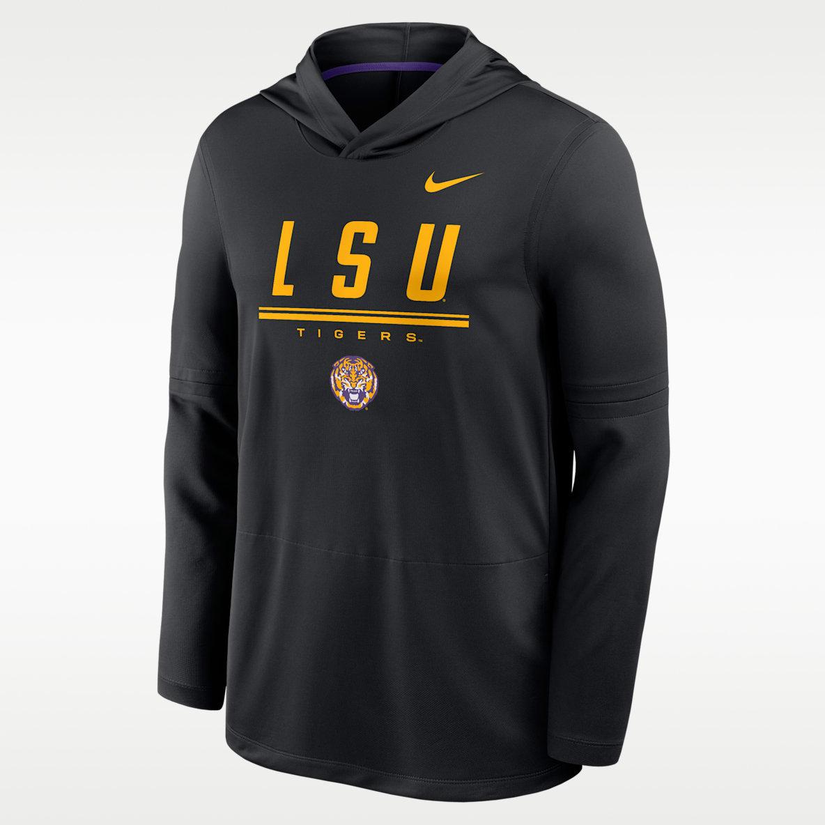 LSU Sideline Men's Nike Dri-FIT College Long-Sleeve Hooded Top