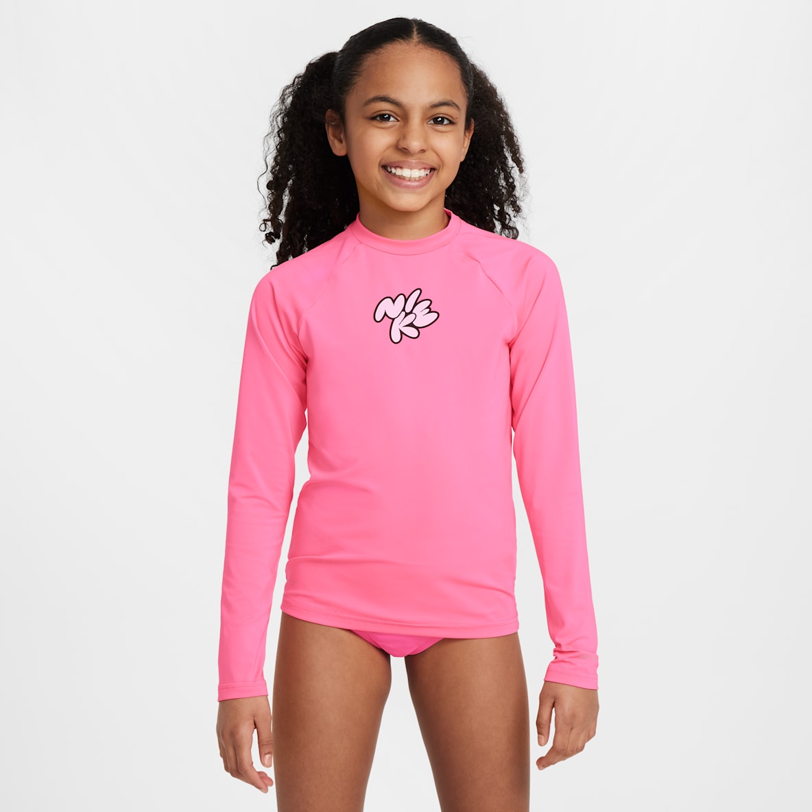 Natación Nike Playera hydroguard de manga larga Dri-FIT para niña talla grande