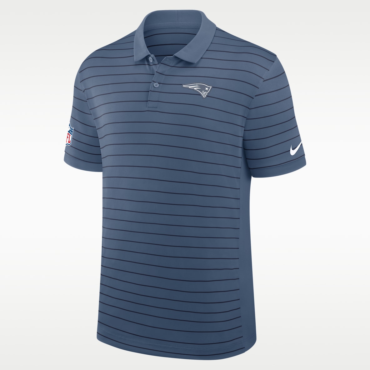 New England Patriots Rivalries Collection Sideline Victory Striped Men's Nike Dri-FIT NFL Polo