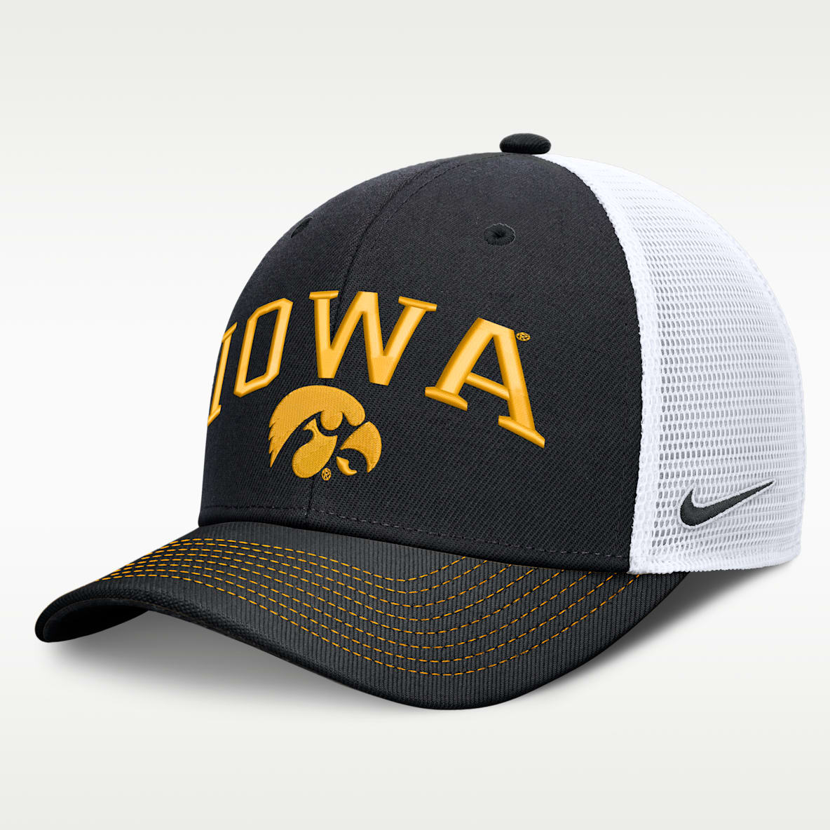 Iowa Primetime Arched Men's Nike Dri-FIT College Trucker Adjustable Hat
