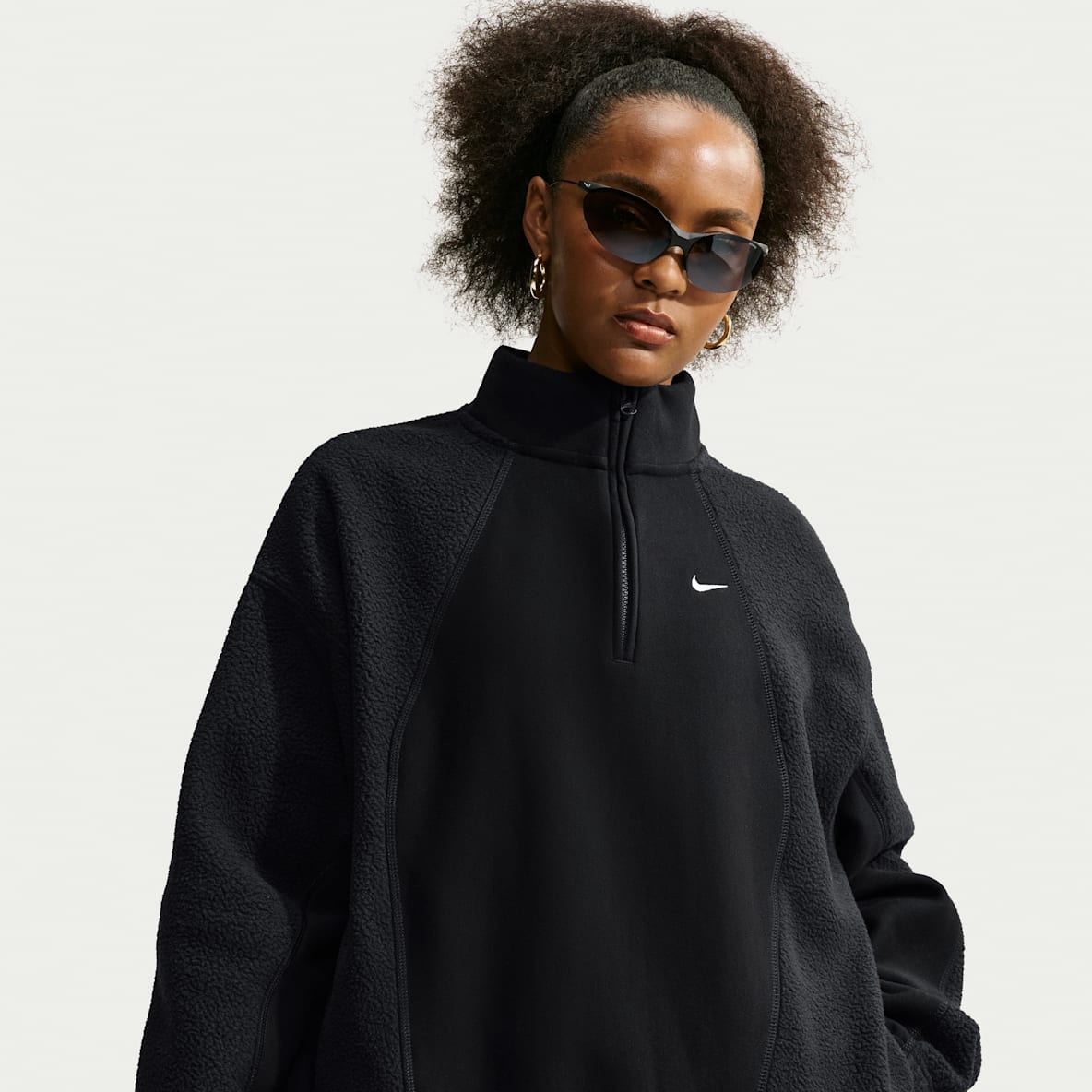 Nike Studio Fleece Heavyweight Plush Women's Oversized 1/4-Zip Sweatshirt