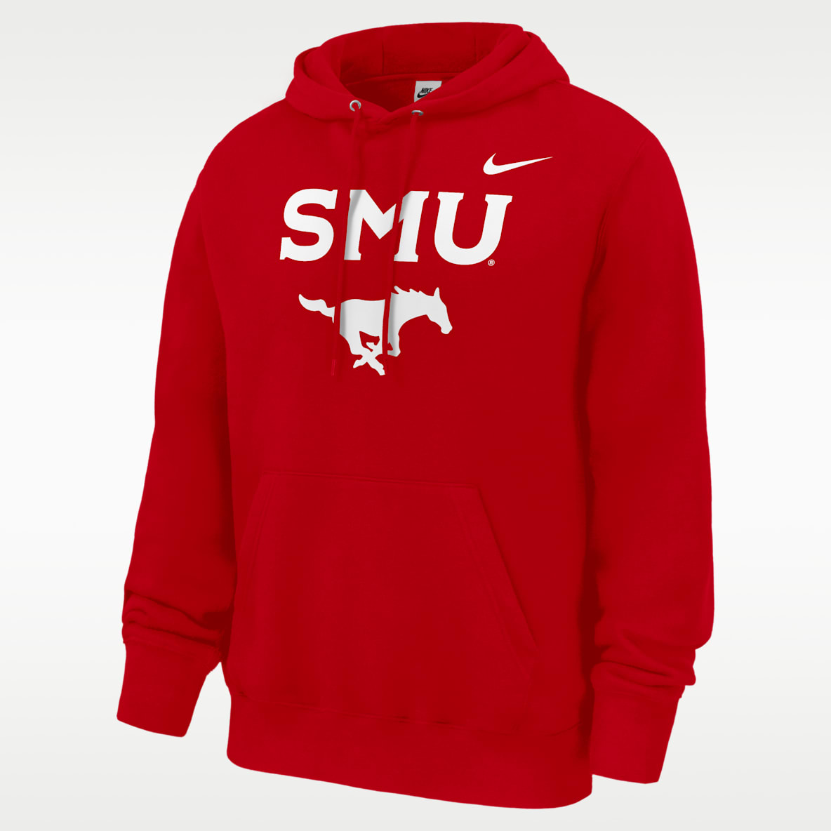 SMU Mustangs Club Sudadera con gorro sin cierre Nike Futbol de tejido Fleece para hombre