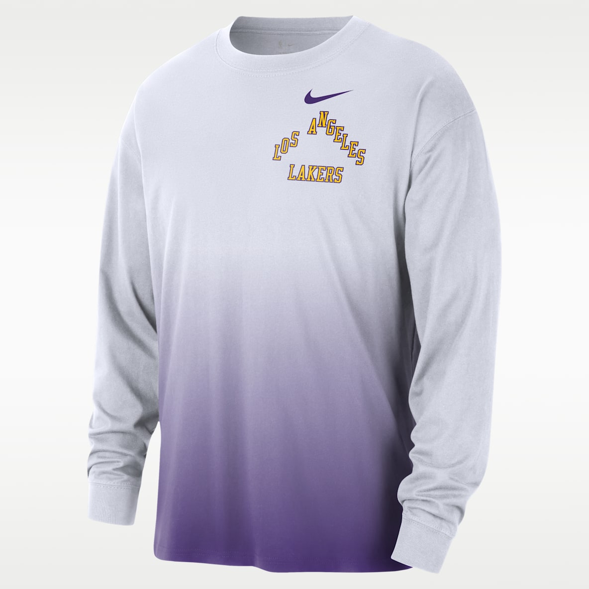 Los Angeles Lakers Courtside City Edition Men's Nike NBA Long-Sleeve Max90 T-Shirt