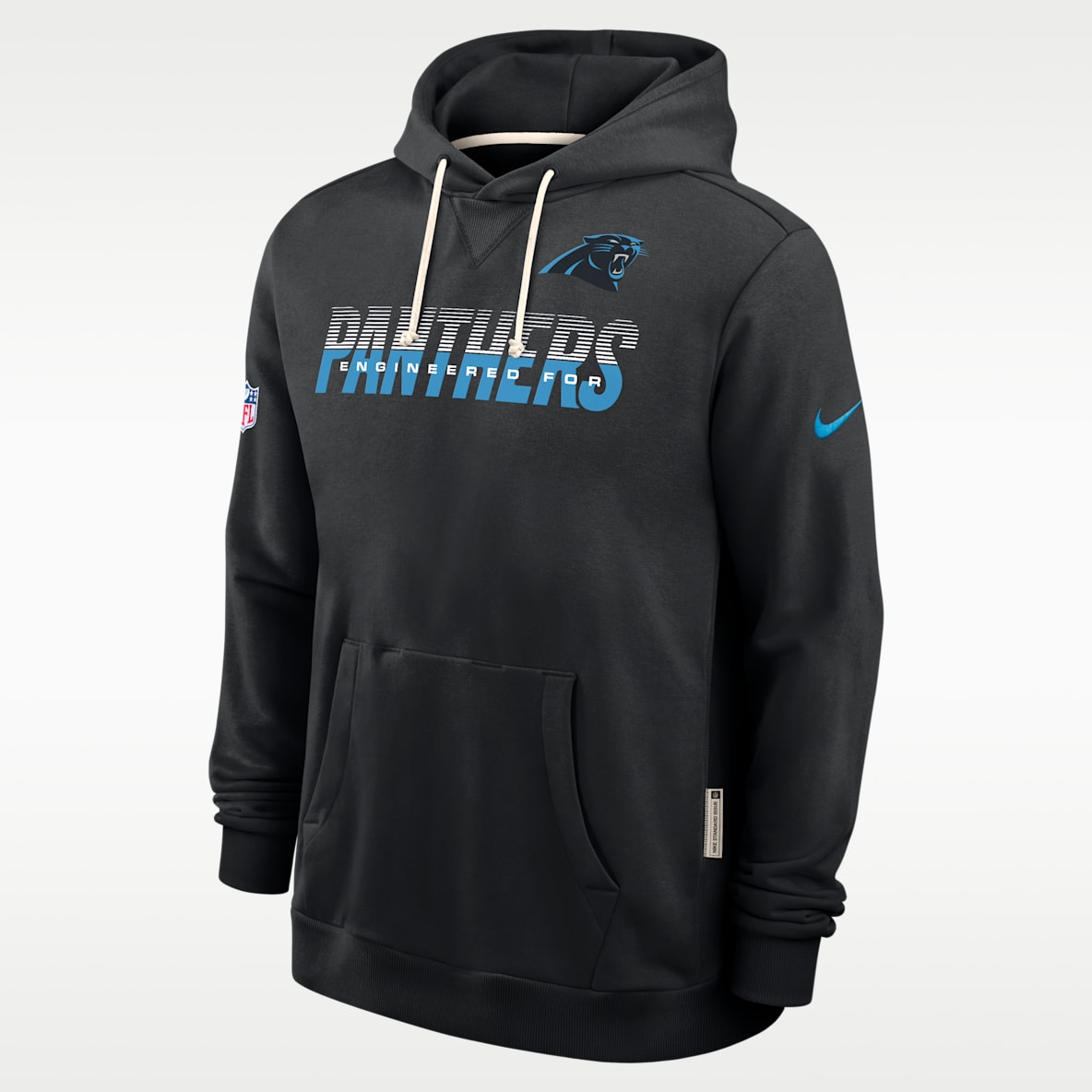 Carolina Panthers Sideline Standard Issue Sudadera con gorro sin cierre Nike Dri-FIT de la NFL para hombre