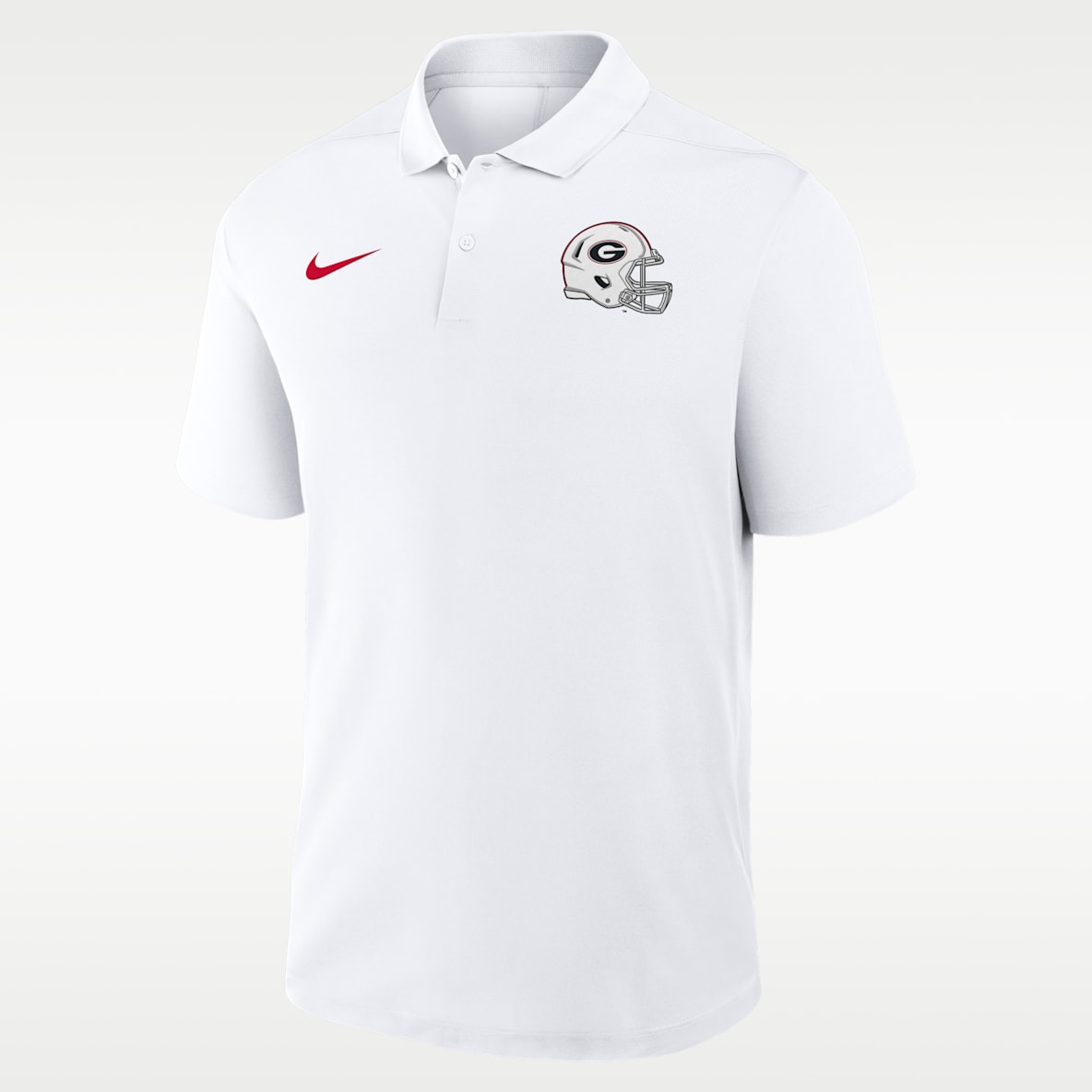 Georgia 2026 White Out Victory Polo universitaria Nike Dri-FIT para hombre