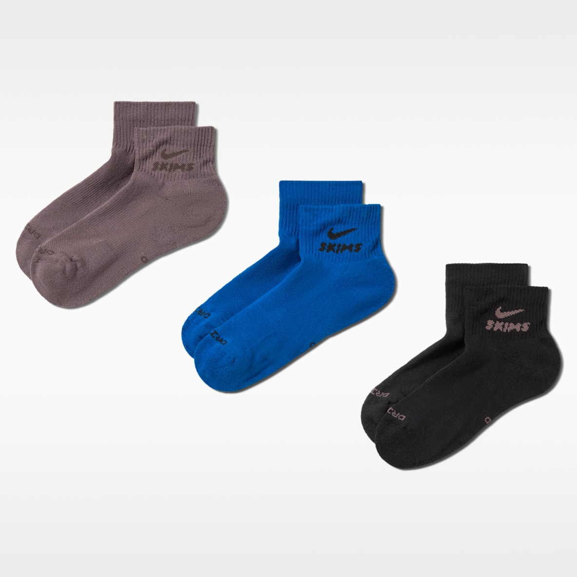 NikeSKIMS Dri-FIT Quarter-Length Socks (3 Pairs)