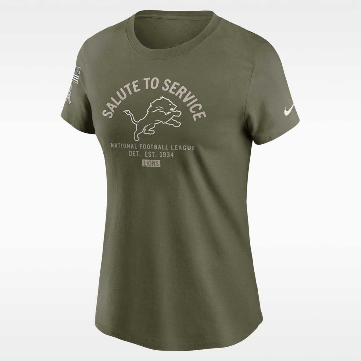 Detroit Lions Salute to Service Sideline Women's Nike NFL T-Shirt