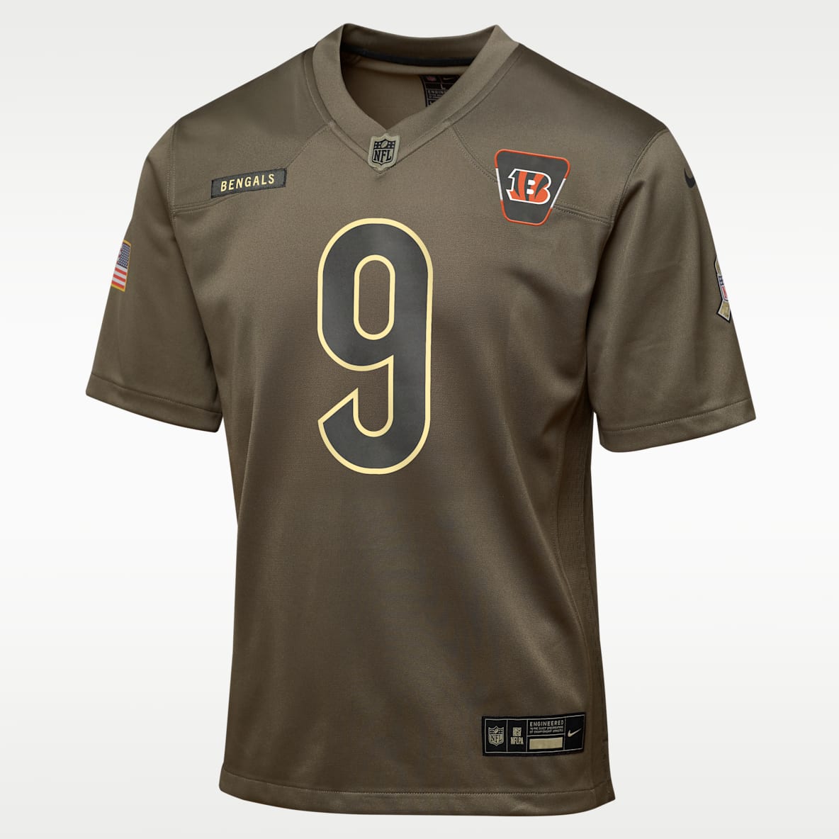 Joe Burrow Cincinnati Bengals Salute to Service Big Kids’ Nike NFL Game Jersey